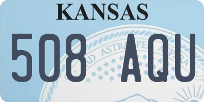 KS license plate 508AQU