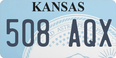 KS license plate 508AQX