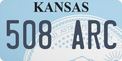 KS license plate 508ARC