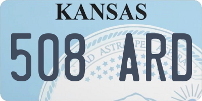 KS license plate 508ARD