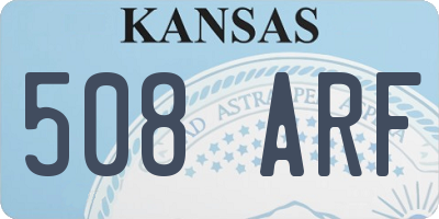 KS license plate 508ARF