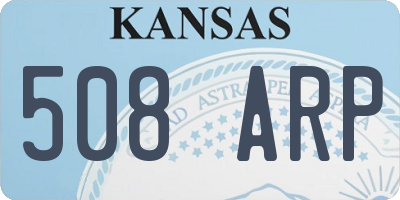 KS license plate 508ARP