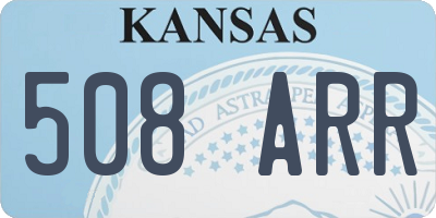 KS license plate 508ARR