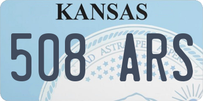 KS license plate 508ARS