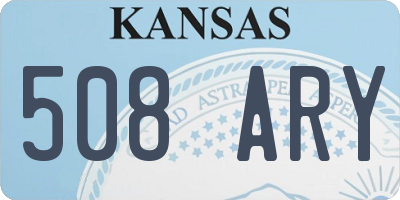 KS license plate 508ARY