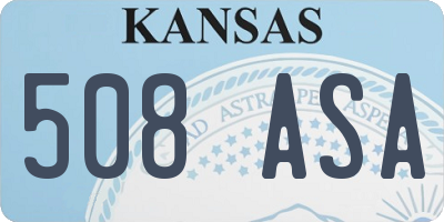 KS license plate 508ASA