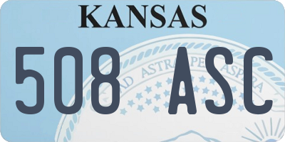 KS license plate 508ASC