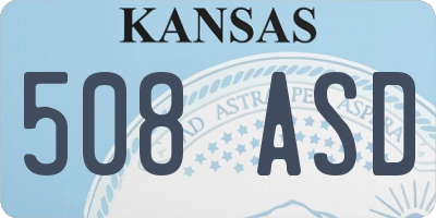 KS license plate 508ASD