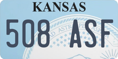 KS license plate 508ASF