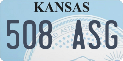 KS license plate 508ASG