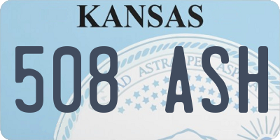 KS license plate 508ASH