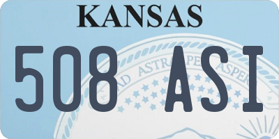 KS license plate 508ASI