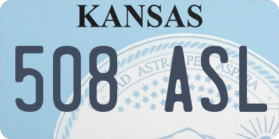 KS license plate 508ASL