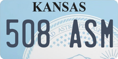 KS license plate 508ASM