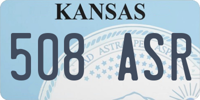 KS license plate 508ASR
