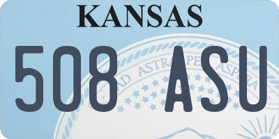 KS license plate 508ASU