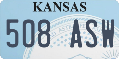 KS license plate 508ASW