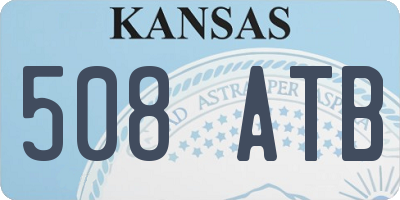 KS license plate 508ATB