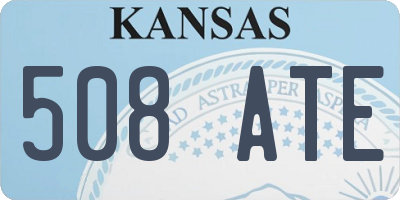 KS license plate 508ATE