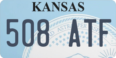 KS license plate 508ATF