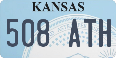 KS license plate 508ATH