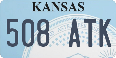 KS license plate 508ATK