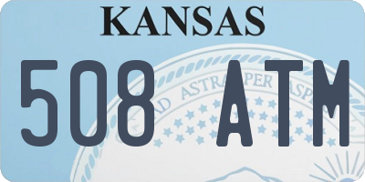 KS license plate 508ATM