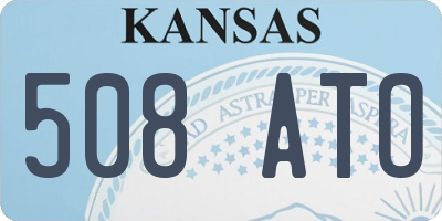 KS license plate 508ATO