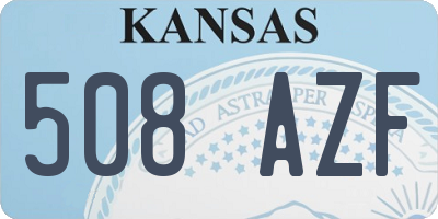 KS license plate 508AZF