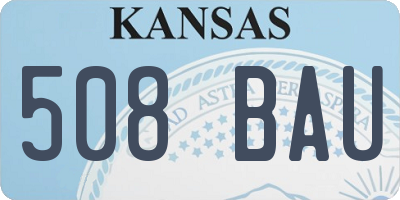 KS license plate 508BAU