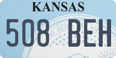 KS license plate 508BEH