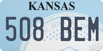 KS license plate 508BEM