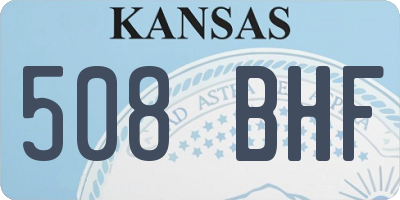 KS license plate 508BHF