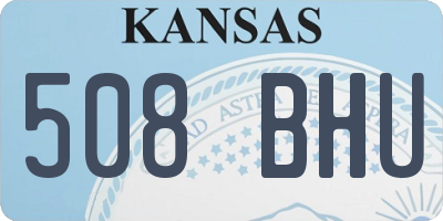 KS license plate 508BHU