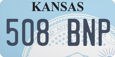KS license plate 508BNP