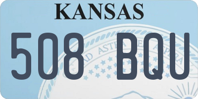KS license plate 508BQU