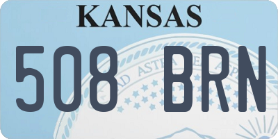 KS license plate 508BRN