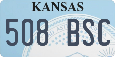 KS license plate 508BSC