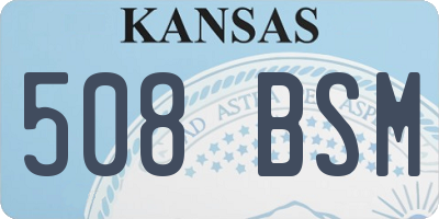 KS license plate 508BSM