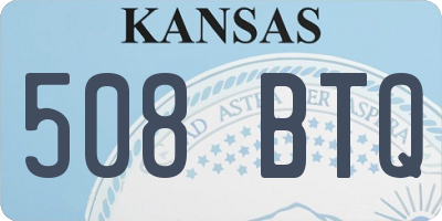 KS license plate 508BTQ