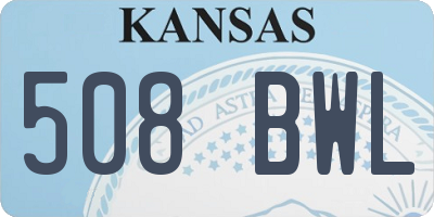 KS license plate 508BWL