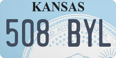 KS license plate 508BYL