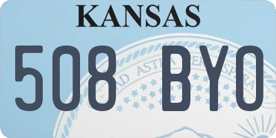 KS license plate 508BYO