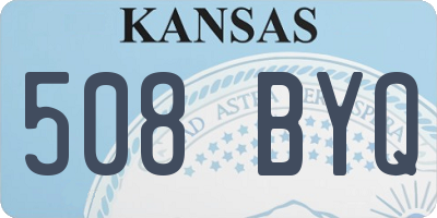 KS license plate 508BYQ