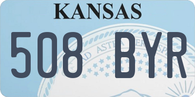 KS license plate 508BYR