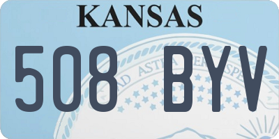 KS license plate 508BYV