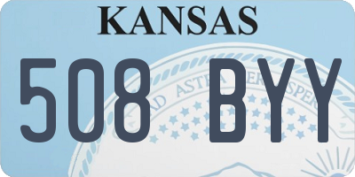 KS license plate 508BYY