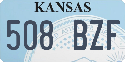 KS license plate 508BZF