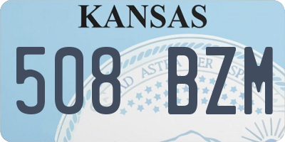 KS license plate 508BZM