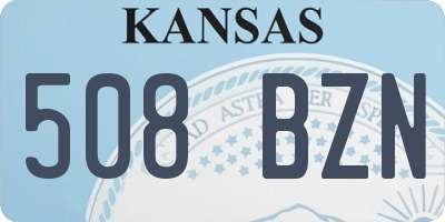 KS license plate 508BZN
